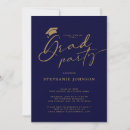 Search for school colors graduation invitations Navy blue