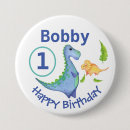 Search for dinosaur birthday buttons Blue