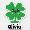 Search for four leaf clover stickers green