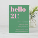 Search for pink and green birthday invitations Preppy