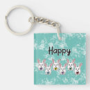 Search for happy bunny keychains Easter rabbit