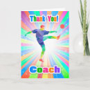 Search for soccer coach thank you cards Colorful