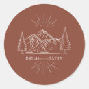 Search for mountain wedding stickers Terracotta