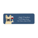 Search for french bulldog return address labels Blue