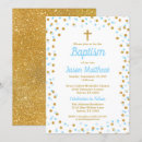 Search for blue gold baptism invitations Boys