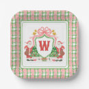 Search for green christmas tree plates Watercolor