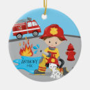 Search for fire truck ornaments Boy