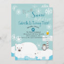 Search for snow much fun invitations Polar bear