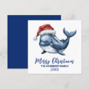 Search for whales christmas cards Watercolor