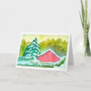 Search for red barn christmas cards Winter scene