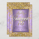 Search for lavender sweet 16 invitations Chic