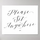 Search for sit anywhere wedding signs Typography