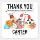 Search for baseball thank you stickers Sports birthday party