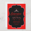 Search for red black quinceanera invitations Glitter