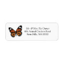 Search for butterfly return address labels Cute