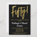 Search for gold and black 50th anniversary invitations 50 years