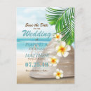 Search for beach wedding save the date postcards Palm