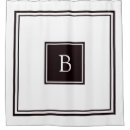 Search for black and white shower curtains Monogrammed