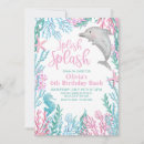 Search for dolphin birthday invitations Under the sea