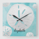 Search for sand dollar clocks Turquoise