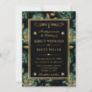 Search for black green gold wedding invitations Glitter