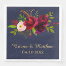 Search for blue and burgundy napkins Gold