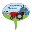 Search for tractor cake toppers Red