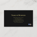 Search for gold text business cards Black and gold