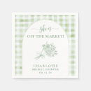 Search for green and white checkered napkins Modern