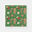 Search for gingerbread man napkins Green