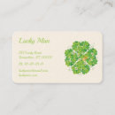Search for lucky business cards Shamrock