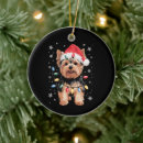 Search for yorkie ornaments Red