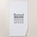 Search for retired beach towels Retiring