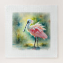Search for flamingo puzzles Watercolor