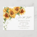 Search for sunflower save the date postcards Yellow
