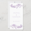 Search for purple wedding programs Reception