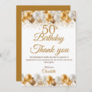 Search for 50th birthday thank you cards Fiftieth