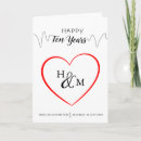 Search for 10th wedding anniversary cards Heart