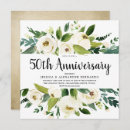Search for flower 50th anniversary invitations Gold
