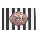 Search for black and white striped placemats Initial