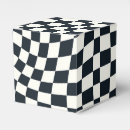 Search for black and white checkered favor boxes Retro