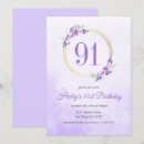 Search for 91st birthday invitations Elegant