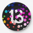 Search for 13th birthday plates Black