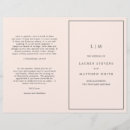 Search for blush pink wedding programs Modern