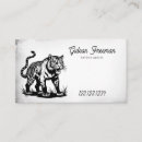 Search for tiger business cards Illustration