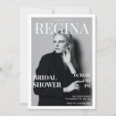 Search for magazine cover bridal shower invitations Black and white