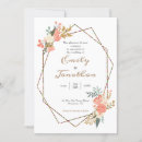 Search for gold and coral wedding invitations Script