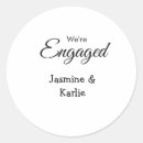 Search for engaged couple names stickers We are engaged