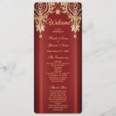 Search for red and gold wedding programs Flowers