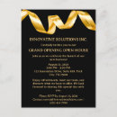 Search for grand opening postcards Black and gold